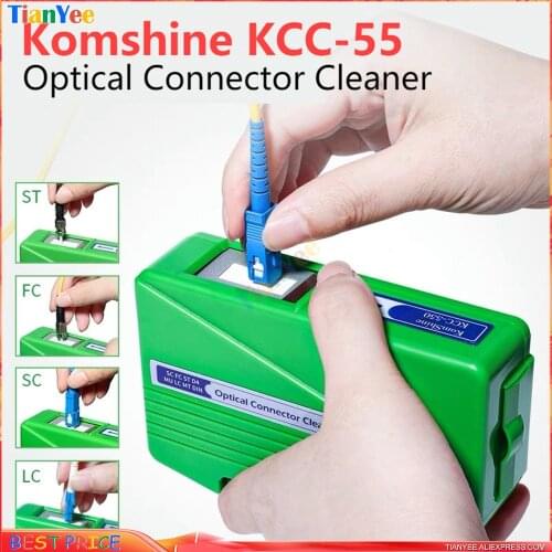 Optical Fiber Connector Cleaner KCC-55 Fiber Conector Cleaning Box Cassette 500 Times Cassette Cleaner