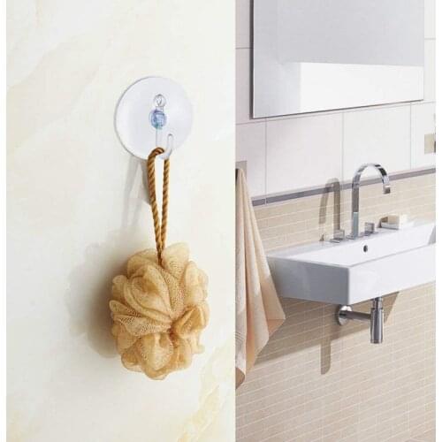 NHBR 20 X Suction Cups Clear Plastic Cups with Metal Hooks Window Decoration Cabinet Sucker Perfect for Hanging Christmas