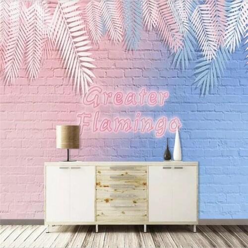 Nordic wallpaper hand-painted banana leaf wall background wall professional production wallpaper mural