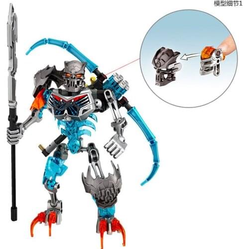 The skeleton warrior Biochemical soldiers BIONICLE educational building blocks toys, Gifts for children
