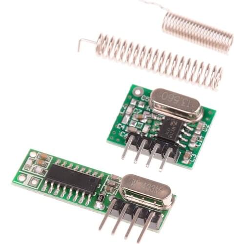1Pc 433 Mhz Superheterodyne RF Receiver and Transmitter Module For Arduino Uno Wireless Module Diy Kit 433Mhz Remote Control