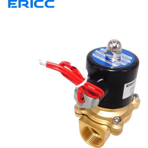 2W series Closed type Water Valve 1/4",1/8",1/2",3/4" AC220V,DC24V Electric Solenoid Valve Pneumatic Valve for Water Oil Air NC
