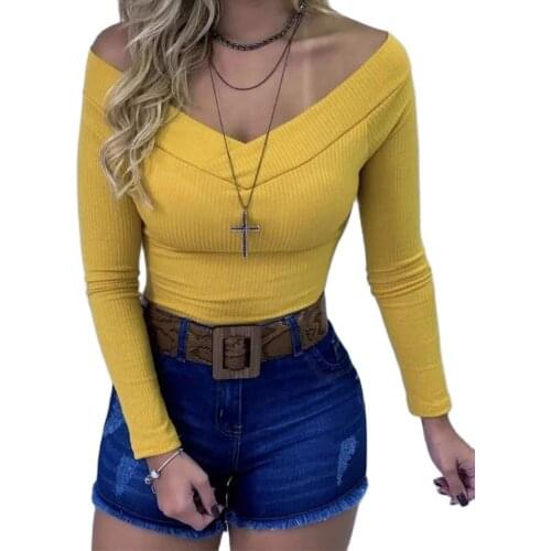 Long Sleeve Women Sweaters 2020 Autumn Winter Off Shoulder Slim Tops Women Pullover Knitted Sweater Jumper Soft Warm Pullover