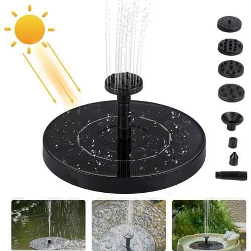 1.5W Floating Solar Fountain Pump Mini Solar Panel Powered Fountain Pump For Bird Bath Pond Pool Garden Aquarium Decoration 2021
