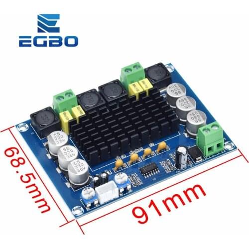 1PCS EGBO DC 12V 24V 120W*2 TPA3116 D2 Dual Channel digital Power audio amplifier board good