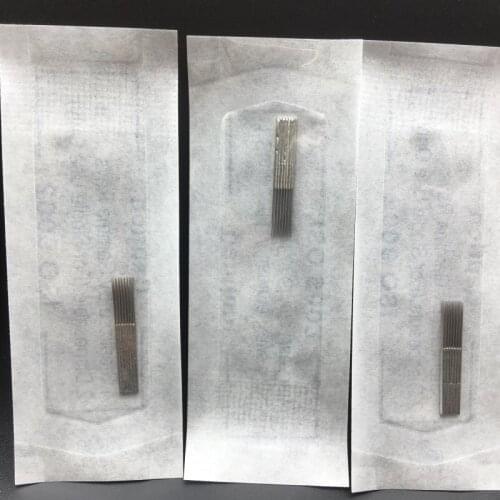 3 rows *8 pins 24 Flat Blades For Professional Permanent Makeup Eyebrow Pen Manual tattoo supplies Tattoo needles