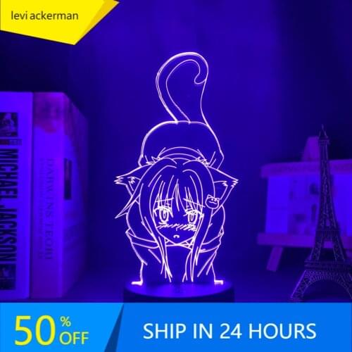 3d Anime Lamp High School DxD Shirone Toujou for Bedroom Decor Light Birthday Gifts for Women Men Konosuba Manga Led Night Light