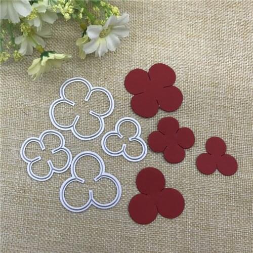 4pcs flower decoration Metal Cutting Dies Stencil Scrapbooking Photo Album Card Paper Embossing Craft DIY