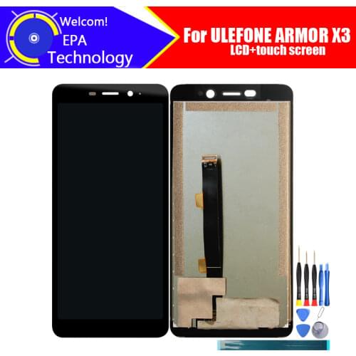 5.5 inch ULEFONE ARMOR X3 LCD Display+Touch Screen Digitizer Assembly 100% Original New LCD+Touch Digitizer for ARMOR X3+Tools