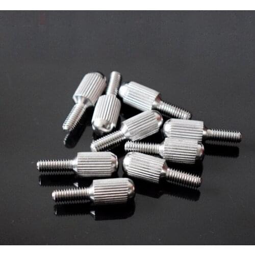5pcs M3 stainless steel high head knurled hand screw small head straight grain adjust handle hands bolt GB836 6mm-16mm long