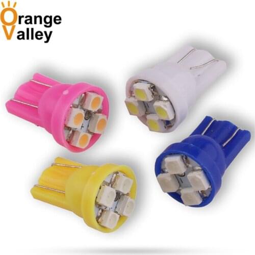 500Pcs Wholesale T10 4 1210 LED SMD W5W 194 168 3528 Auto Car Wedge Lamp Bulbs Side Indicator Light Clearance Lights DC 12V