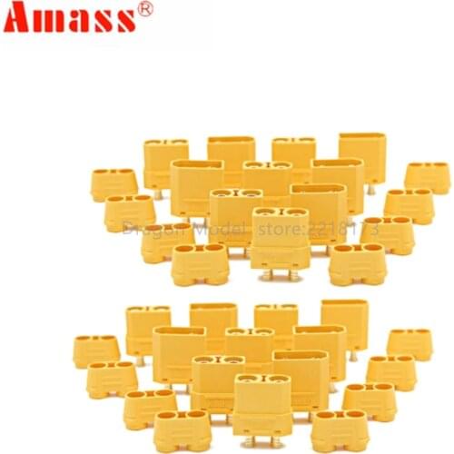 AMASS XT90H with Protective Insulating End Cap Connectors Male Female XT90 for RC Hobby Model Lipo Battery