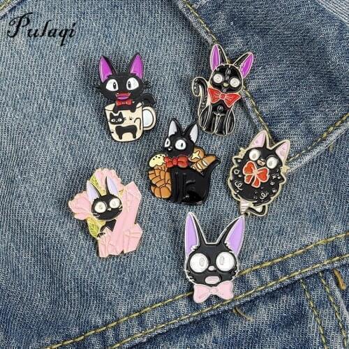Cartoon Animal Enamel Pins Custom Cute Cat Brooches Bag Clothes Lapel Pin Badge Funny Zoo Fashion Backpack Pin DIY Decor Jewelry
