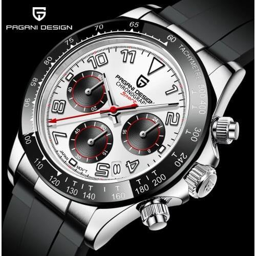 Top Luxury Brand Pagani Design 40mm Japan vk63 Quartz Watch for Men Chronograph Mens Watches 100m Waterproof Sports Reloj Hombre