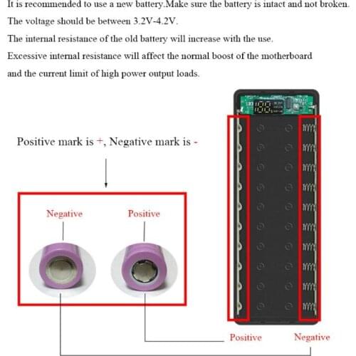 LCD Display DIY 10x18650 Battery Case Power Bank Shell Charger Box Accessories