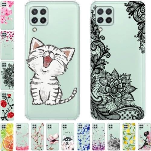 For Samsung Galaxy M32 Case TPU Silicone Soft Cartoon Clear Case for Samsung M32 2021 Phone Cover M 32 Transparent Coque Fashion