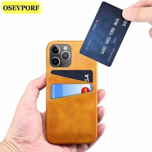Card Holder Case Leather Wallet Back Cover for iPhone 12 Mini 11 Pro Max X XR XS Max for iPhone 6S 7 8 Plus Phone Thin Capinhas