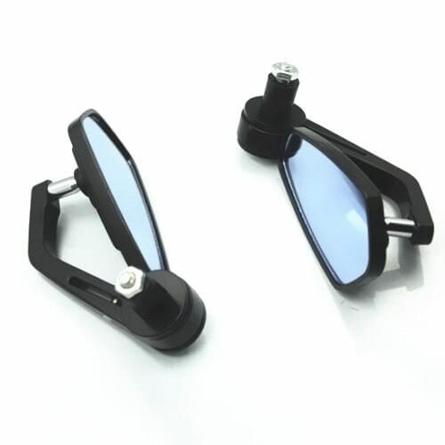 Black Aluminum Bar End Side Rear View Mirrors Motorcycle For Honda Kawasaki Suzuki Yamaha KTN BMW Triumph Aprilia Ducati