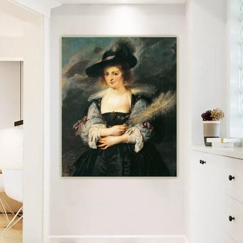 Citon Peter Paul Rubens《Portrait Of Helene Fourment》Canvas Oil Painting Artwork Decorative Picture Wall Decor Home Decoration