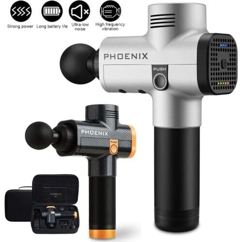 New Phoenix A2 Electric Muscle Massage Gun Deep Tissue Muscle Massager Therapy Body Fascial Massage Relax Exercise Pain Relief