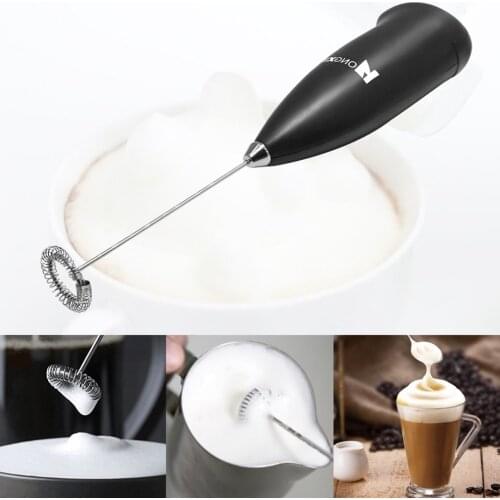 Mini Electric Egg Beater Fancy Coffee Blender Creative Stainless Steel Household Milk Bubbler High-performance Motor Egg Beater