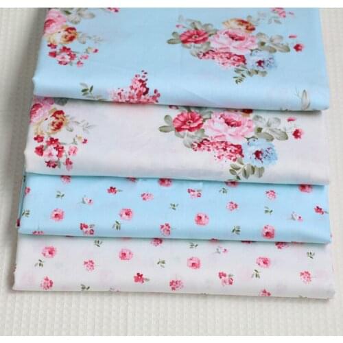 Cotton Twill Fabric Peony Small Floral Liberty Home Decor Upholstery Textile DIY Sewing Accessories By Half Meter