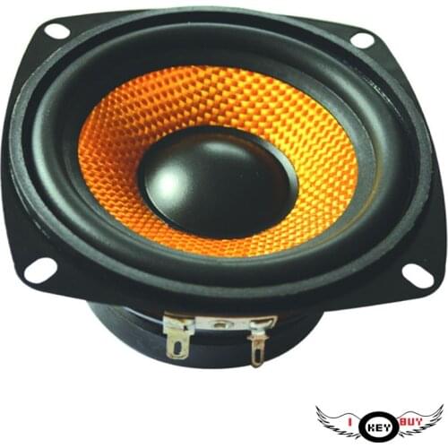 I Key Buy High Quality 4inch 4Ohm 15W Car Audio Speaker Subwoofer Bass Square Dance Cars Home Speakers 90-10kHz Loudspeaker