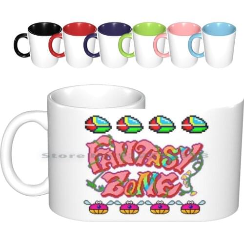 Fantasy Zone Ceramic Mugs Coffee Cups Milk Tea Mug Fantasy Zone Fantasy Zone Arcade Console Video Game Video Game 80s 90s