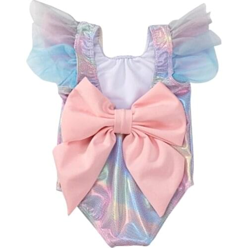 Swimwear Dress For Girls 1~9Y Baby Girl Sweet Swimsuit With Cap 2021 Summer Children One-piece Swimming Suit Swimwear For Kids