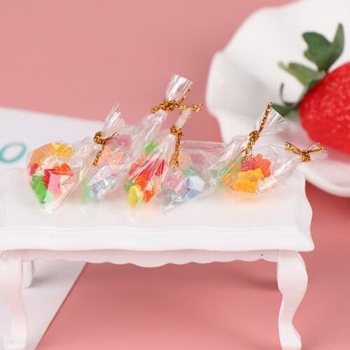 1set 1/12 Dollhouse Miniature Mini Bear Candy Kitchen Furniture Toys Accessories High Quality