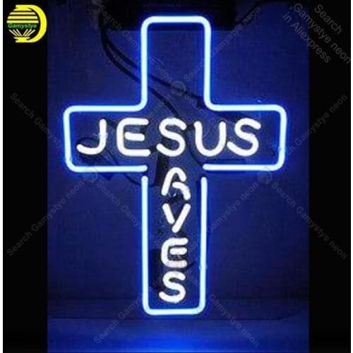 Neon Sign for jesus saves Neon Bulbs cross decor Love Display Beer Express shop Neon Light up wall Neon Signs for Room Letrero