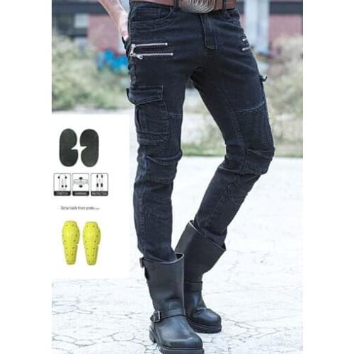 New Komine 2 Colors Motorcycle Leisure Jeans Off-Road Outdoor Jeans Cycling Pants Four Piece Protect Equipment Racing trousers