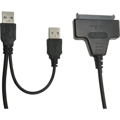 NEW USB 2.0 to SATA 22Pin Cable for 2.5inch HDD Hard Drive Solid State Drive In stock