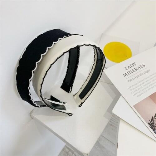 Solid Black White Wide Bezel Hairband Headwear Women Brief Style Headband Girls Hair Bands Hoop for Children Hair Accessories