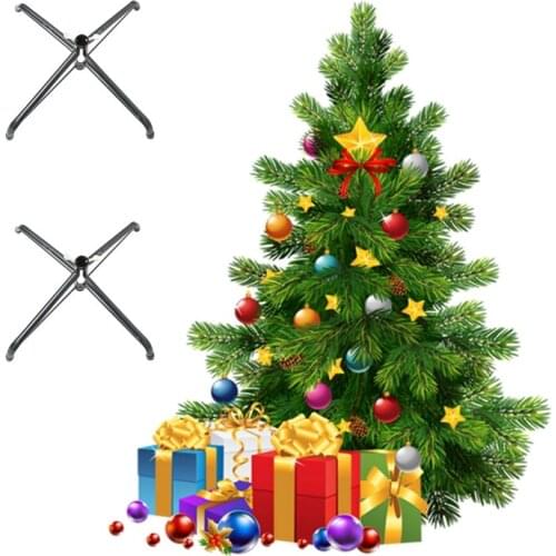 35/45cm Christmas Tree Stands Folding Metal Holder Base 4 Feets Christmas Tree Bracket Accessories for Home Decorations