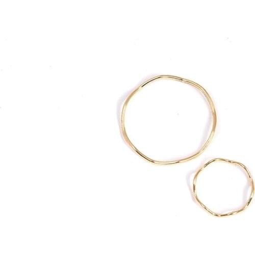 10pcs Gold Thin Circle 18mm 30mm Metal Round Charms Pendants for DIY Earrings Bracelet Making Findings Jewelry Accessories