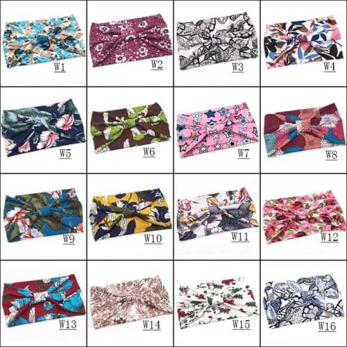 Bohemia Floral Wide Cotton Stretch Women Headband Headpiece Hair Accessories Turban Headwear Bandage Hair Bands Bandana