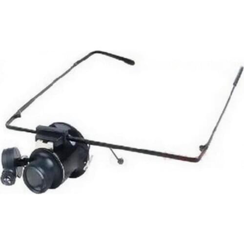 Professional headband magnifier 20X magnifying glass With Frame Repair Magnifier With LED light loupe led