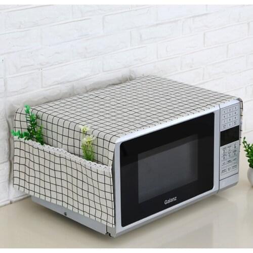 Simple Linen Fashion Home Kitchen Microwave Oven Cover Dust Cover Electric Oven Protective Cover Kitchen Accessories