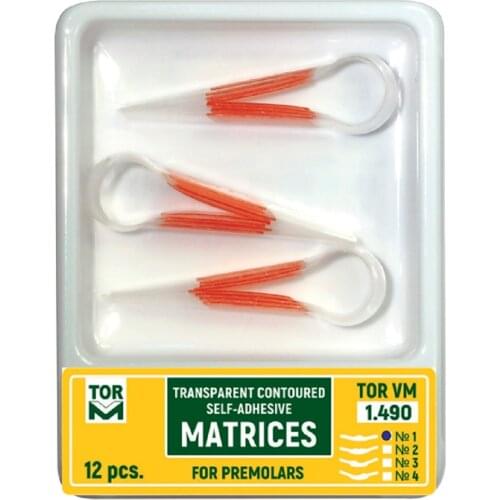 Self-Adhesive Transparent Contoured Matrix Bands;For Premolars;For Molars;Dental Materials