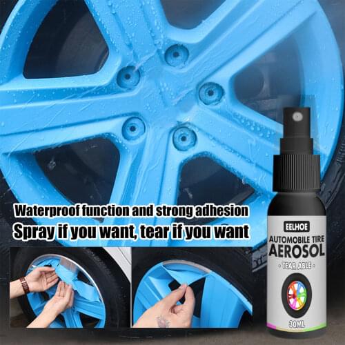 30/100ML Peelable Wheel Paint Automotive High-gloss Tire Removable Rim Paint Spray Washable Wheel Restore Rubber Coating Agent