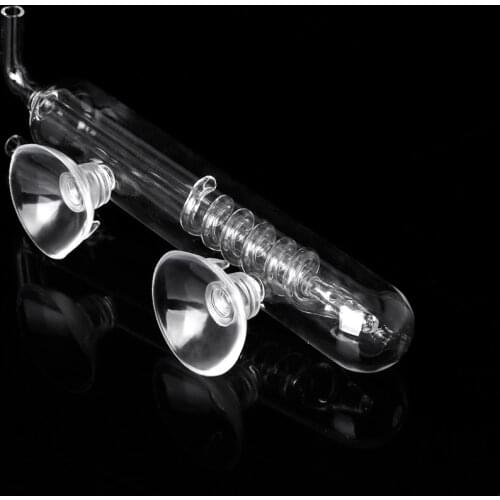 Spiral Glass Aquarium Tank CO2 Diffuser / Bubble Counter with Suction Cup M10 dropshipping