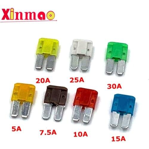 10PCS 5A 7.5A 10A 20A 25A 30A AMP Micro 2 Long Leg Fuse 9mmx15.5mm Mini M2 Long Foot Automobile Fuse Insert