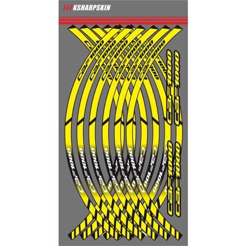 12 X Thick Edge Outer Rim Sticker Stripe Wheel Decals for HONDA CBF1000 honda CBF 1000