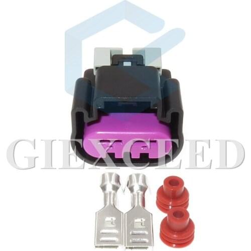 2 Sets 2 Pin 15454358 6.3mm Automotive Waterproof Connector Female Sealed Sensor Plug Electrical Auto Fan Cable Wire Socket