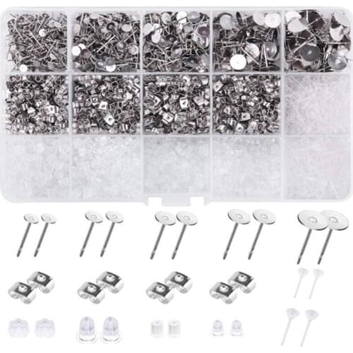 2700PCS DIY Earrings Making Alloy Accessories Set Jewelry Survey Results Tool Clip Earrings Hook Making Supplies Kit