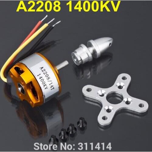 4sets/lot A2208 1400KV 14T XXD Brushless Outrunner Motor W/ Mount For RC Airplane Aircraft Copter Electric Parts Wholesale