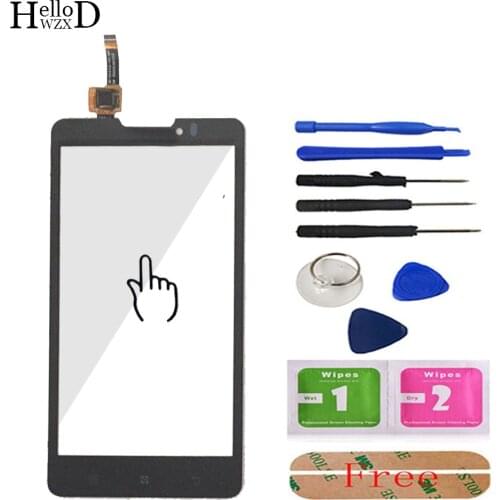 5.0'' Touch Screen For Lenovo P780 Touch Screen Glass Lens Panel Digitizer Panle Repair Parts Front Outer Glass Sensor Adhesive