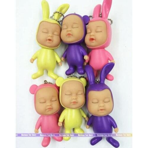 6pcs/LOT 8cm original pvc bieber action figure keychain collectible model toys for girls