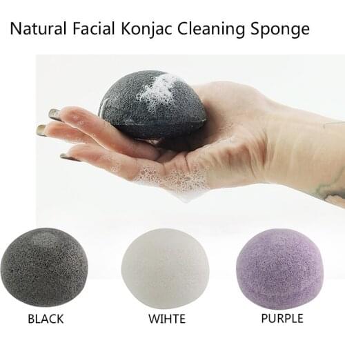 6Color Natural Konjac Konnyaku Facial Wash Cosmetic Puff Facial Cleaning Sponge Face Cleanse Washing Pad Facial Care Face Powder